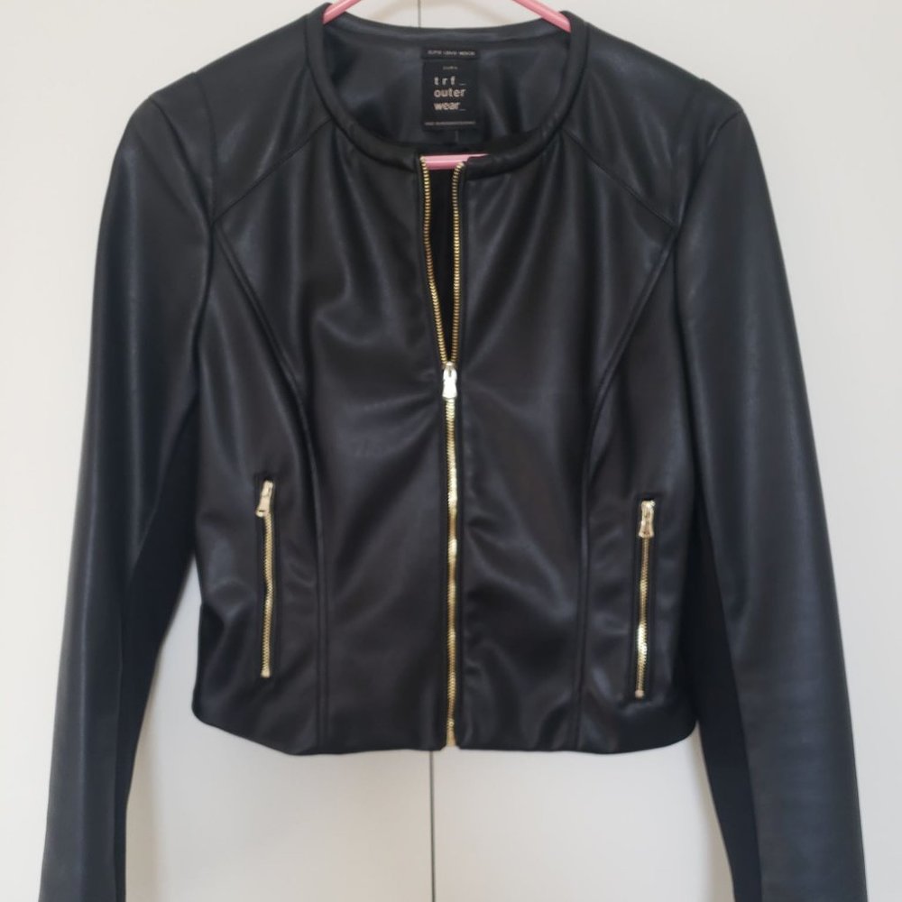 ZARA trf Black leather jacket